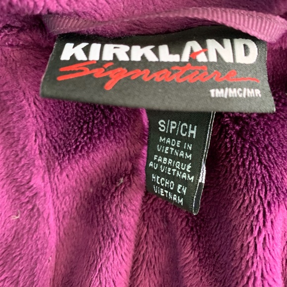 Fleece Velour Pile Lining Hooded Jacket Purple Small Hiking Camping Gorpcore - Picture 2 of 7